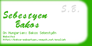 sebestyen bakos business card