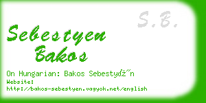 sebestyen bakos business card